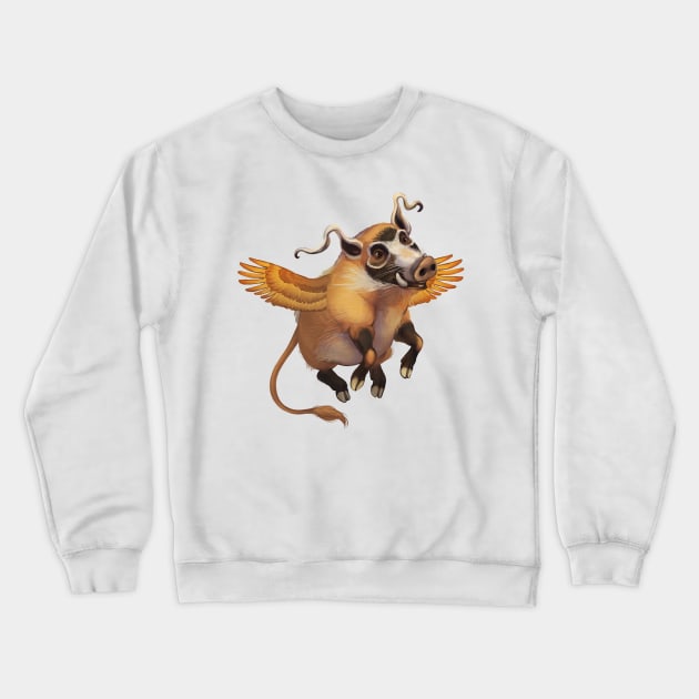 When River Boars Soar Crewneck Sweatshirt by Wagglezags